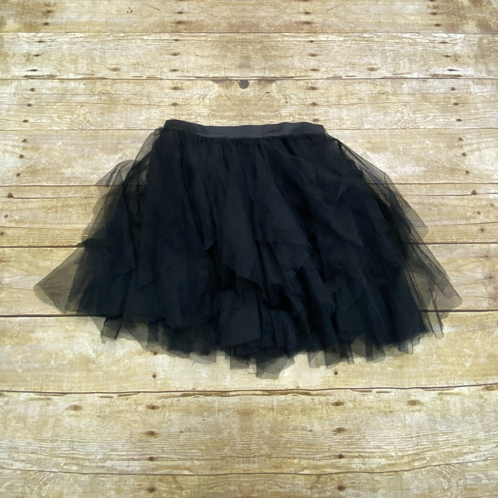 For Love And Lemons Black Tulle Mini Skirt